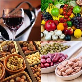 Recommended foods for the Mediterranean diet