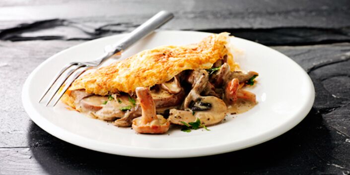omelet with mushrooms for a keto diet
