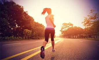Cardio exercises, such as running, help burn leg fat. 